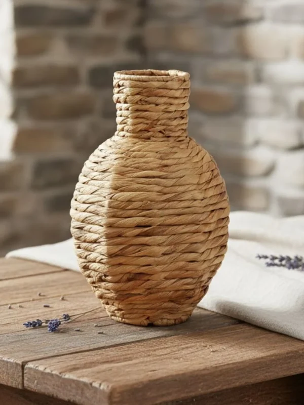 jarron-decorativo-de-fibra-natural-andrea-house-en-fondo-rustico